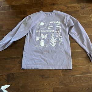 Sister Nettle You Belong Here Long Sleeve Shirt Sustainably Dyed Hand Printed